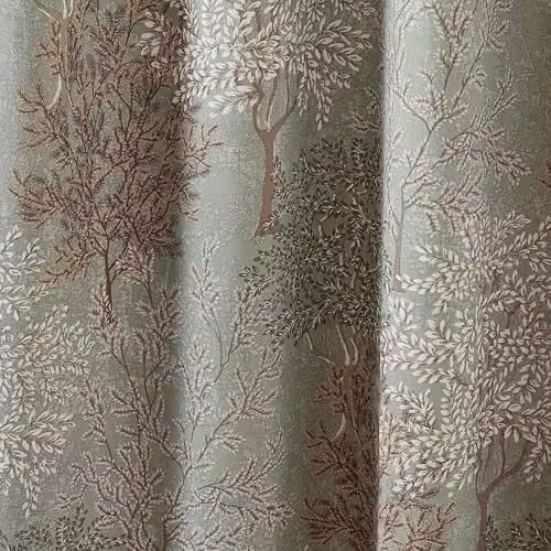 Catherine Lansfield Woodland Trees Lined Pencil Pleat Curtains, Green, W: 117 cm, Drop: 183 cm – 3