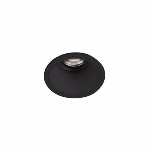 Faro Barcelona Lox Round Recessed Downlight in Black with Warm White 2700K