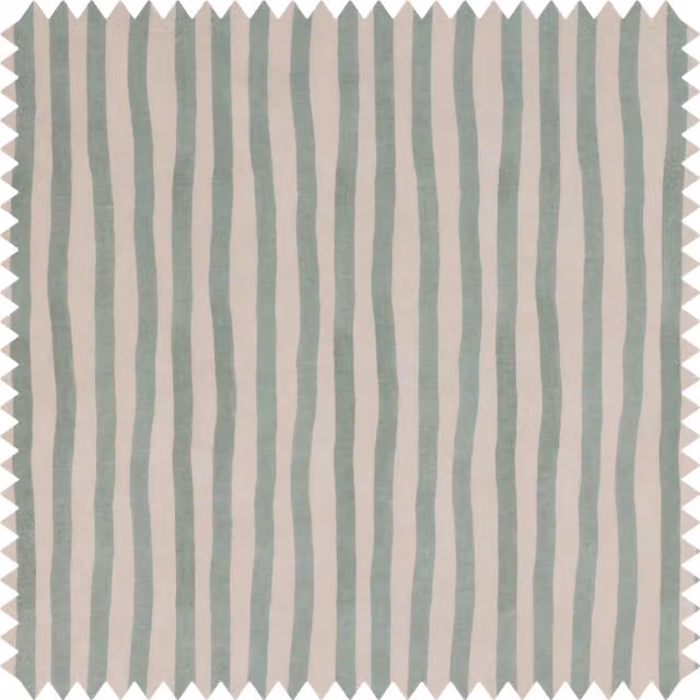 House of Hackney Artist's Stripe Sheer Organic Curtains in Sap and Alabaster