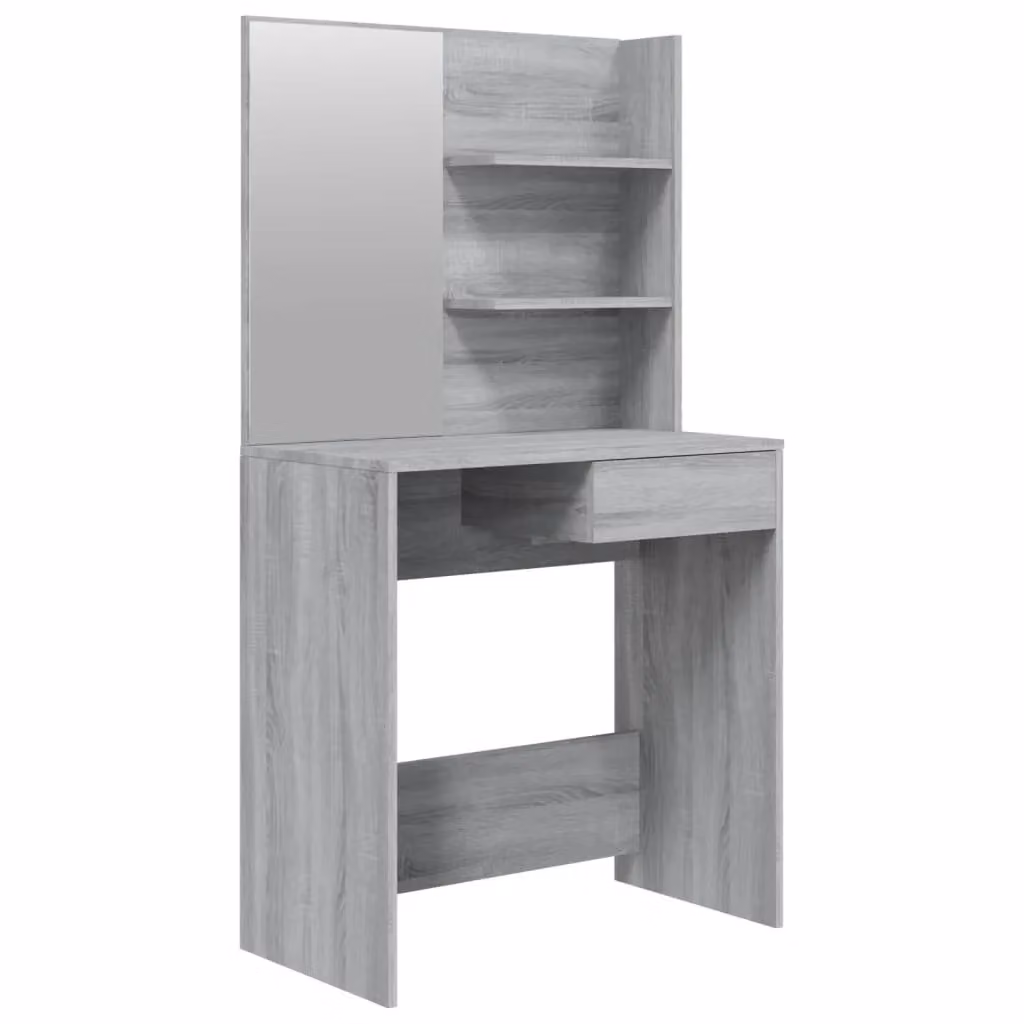 Berkfield Home Dressing Table with Mirror in Grey Sonoma, W: 74.5 cm, D: 40 cm, H: 141 cm – 2