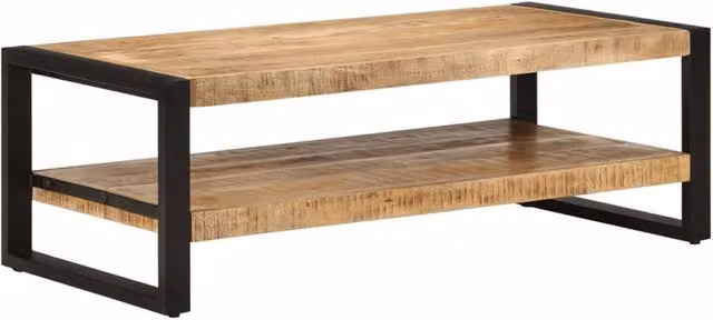Berkfield Home Rustic Mango Wood Coffee Table in Brown, W: 120 cm, D: 55 cm, H: 40 cm