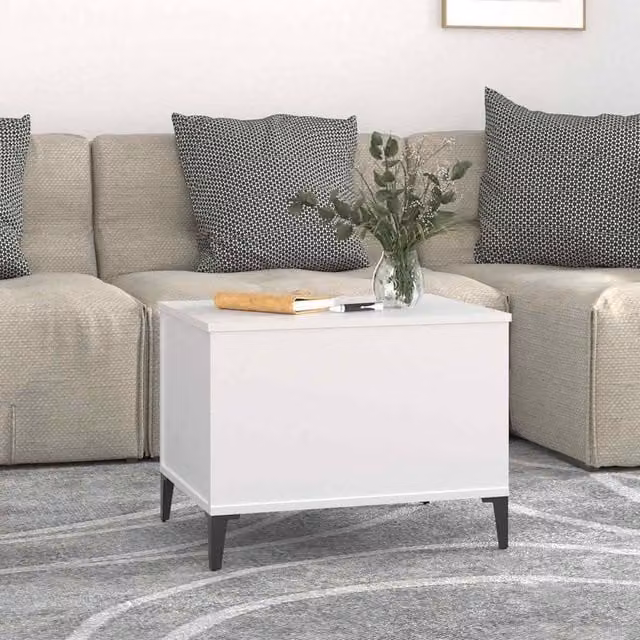 Berkfield Home Modern White Decorative Coffee Table with Lift Mechanism, W/D/H: 60 x 44.5 x 45 cm – 1