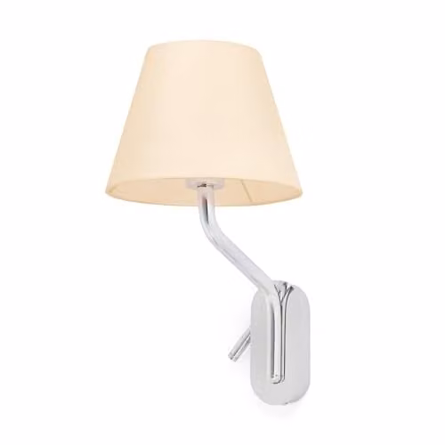 Netlighting Eterna Modern Reading Wall Light in Chrome with E27 Bulb