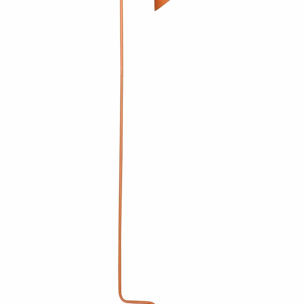 Wyld and Coco Orange Metal Floor Lamp with Adjustable Cone Shade, Height: 154 cm – 2