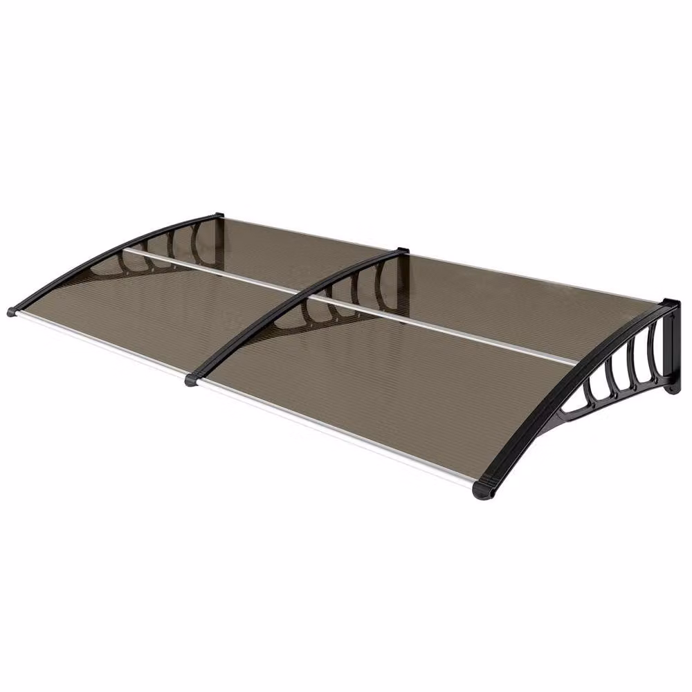 VOGREX Brown Outdoor Door Canopy Awning and Rain Shelter for Windows and Porches – 5