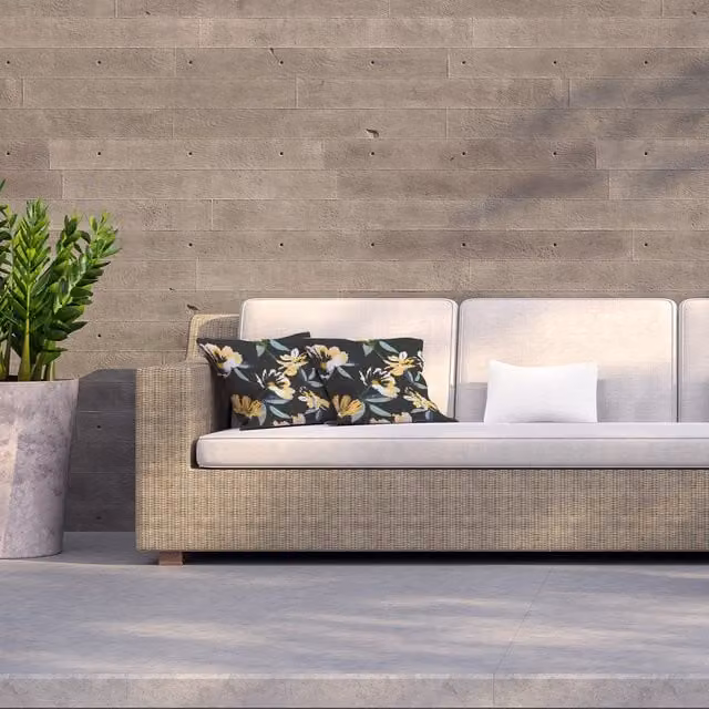 Benjamin Tate Design LTD Yellow and Green Floral Square Outdoor Cushion, W/D/H: 60 x 60 x 1 cm