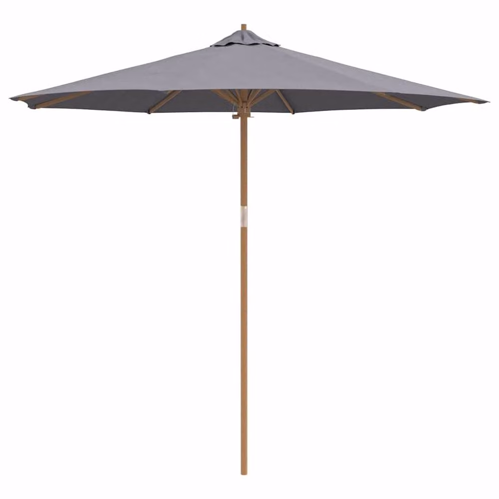 Berkfield Home Modern Cantilever Garden Parasol in Dark Grey with Bamboo Wood, W/D: 270 x 261 cm – 3