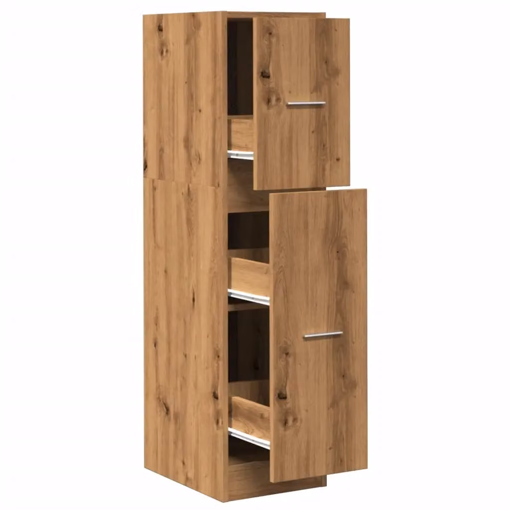 Berkfield Home Apothecary Cabinet Artisan Oak in Brown, W/D/H: 30 x 41 x 118 cm – 2