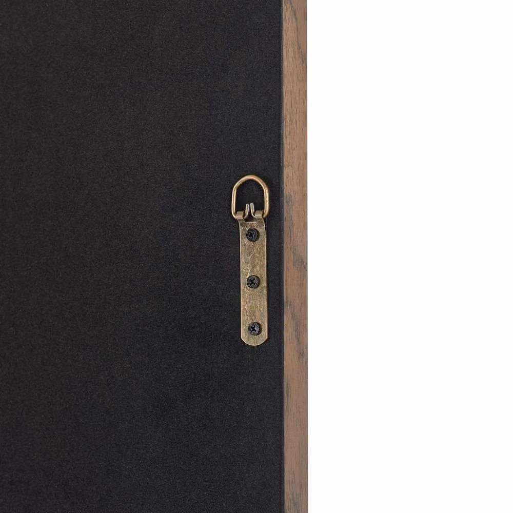 FurnitureboxUK Modern Rectangular Wall Mirror in Brown Wood and Metal, W: 60 cm, H: 40 cm – 3