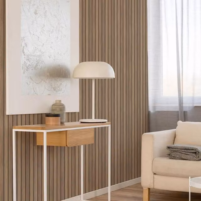 Fresco Classic Natural Brown Striped Wooden Slats Wallpaper