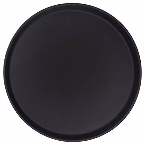 Argon Tableware Black Round Non-Slip Rubberised Serving Trays, Pack of 6, Diameter: 40 cm – 6