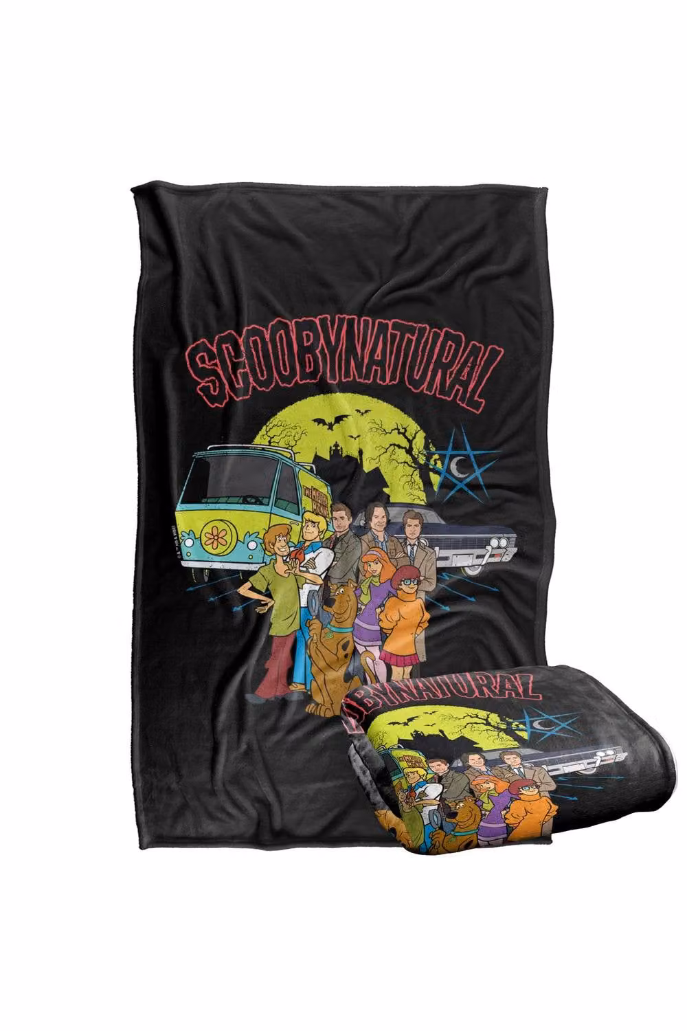 Warner Bros. Scooby-Doo Mystery Machine and Gang Silky Touch Fluffy Polyester Blanket, Multicolour, Extra Large – 2