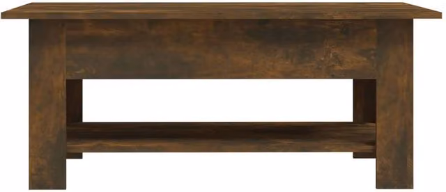 Berkfield Home Modern Rectangular Coffee Table in Smoked Oak Brown, W/D/H: 102 x 55 x 42 cm – 1