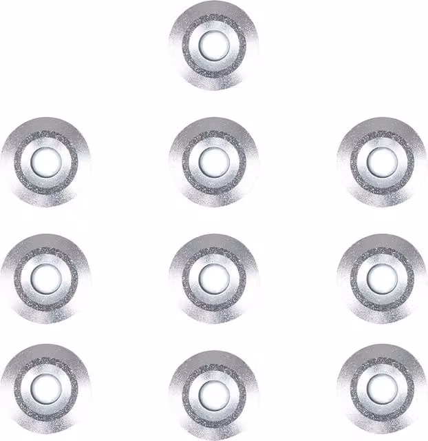 ValueLights 10 Pack IP67 Rated 15mm Round White LED Recessed Decking and Kitchen Plinth Lights Kit in Silver Stainless Steel