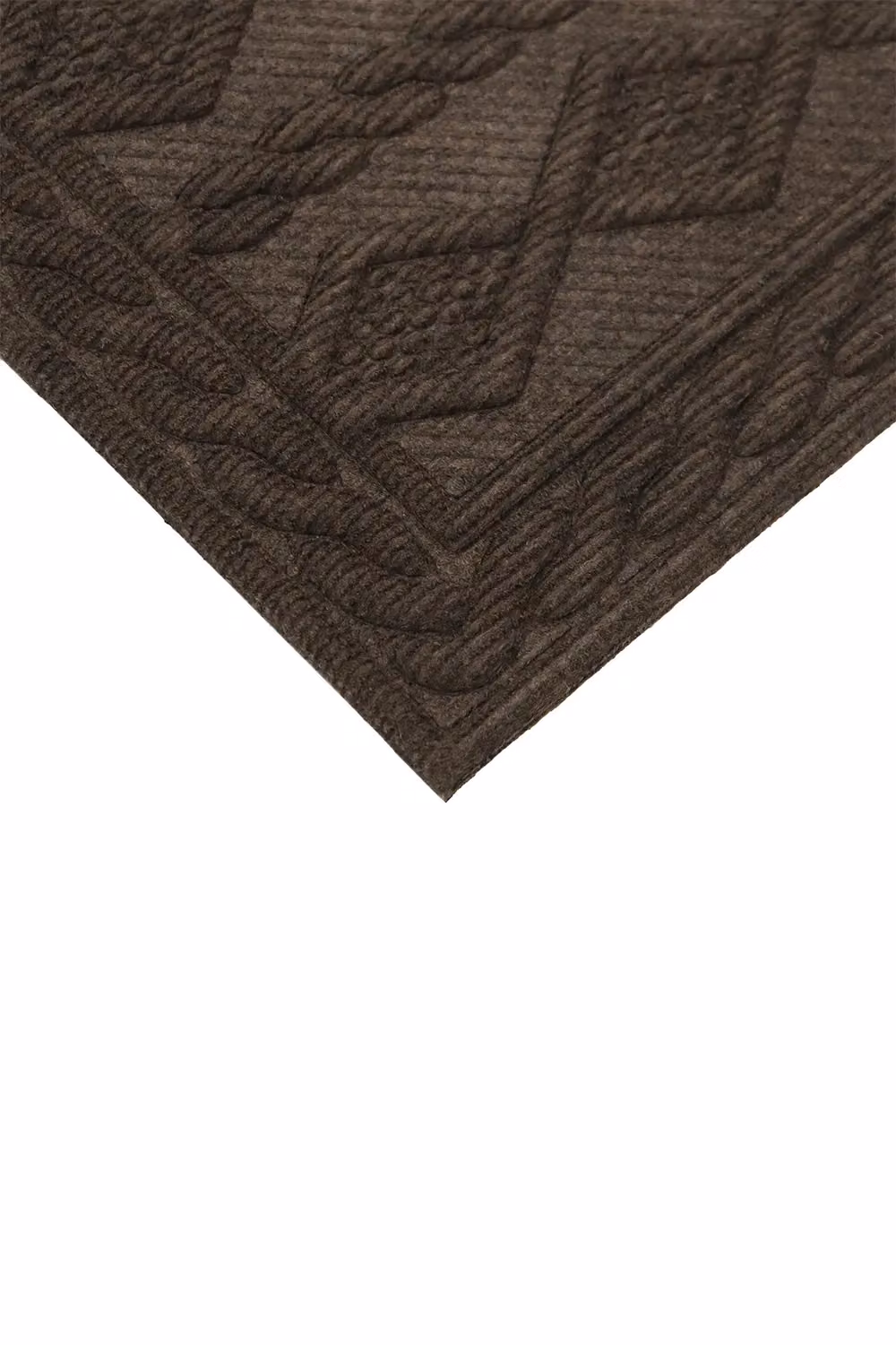 JVL Knit Rubber Backed Indoor Doormat, Brown, W: 45 cm, D: 75 cm – 3