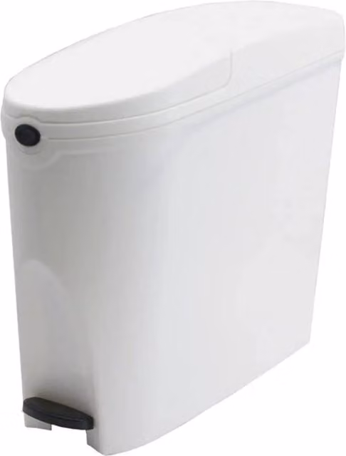 Supawash-Pro 20l Slimline Sanitary Pedal Bin in White