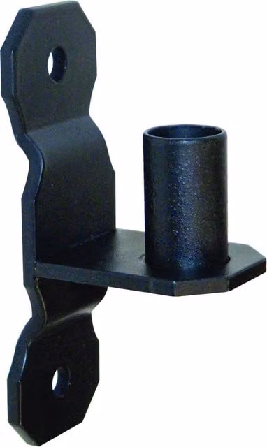 Primrose Set of 2 Black Galvanised Steel Wall-Mounted Fence System Brackets
