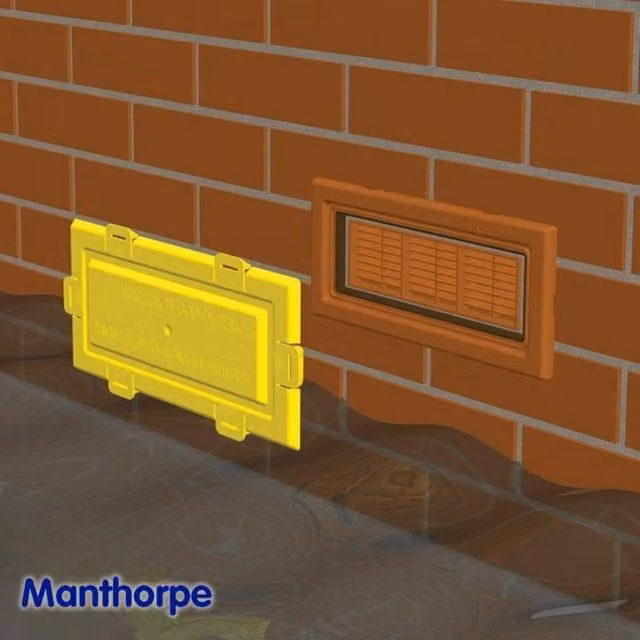 Manthorpe Subfloor Ventilation Airbrick Flood Defence in Brown