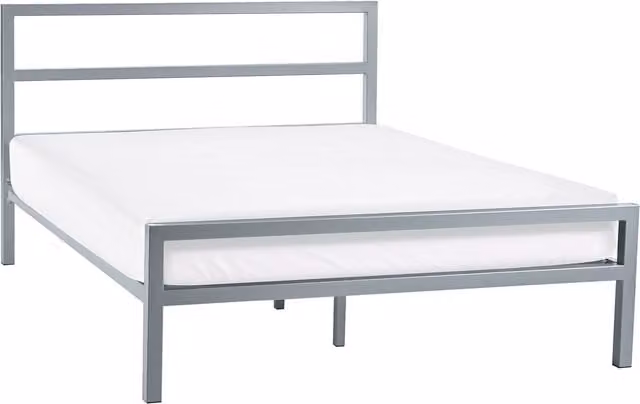 Julian Bowen Soto Metal Bed Frame in Silver, 120 x 200 cm