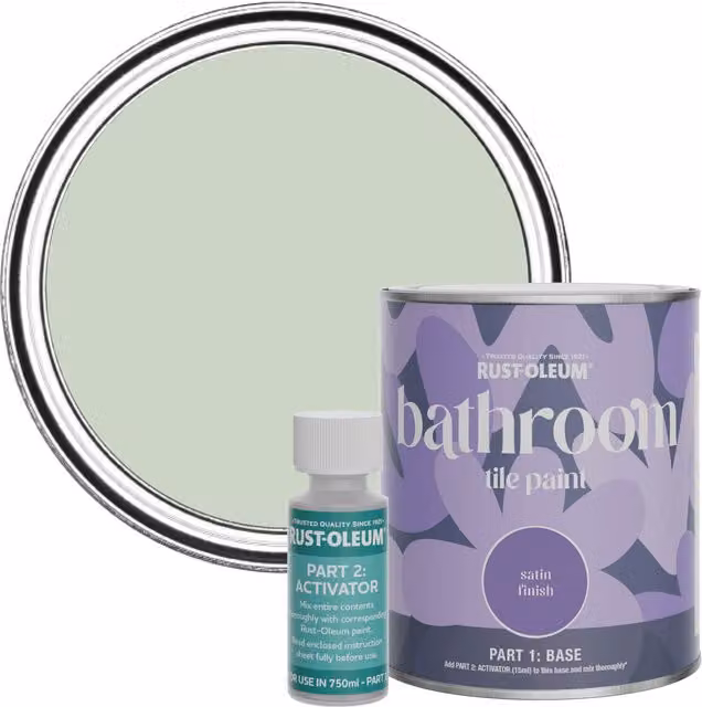 Rust-Oleum Bathroom Tile Paint in Satin Finish, Green, 0.75 l
