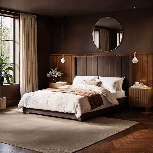 Flair Upholstered Velvet Ottoman Bed in Brown, 140 x 200 cm