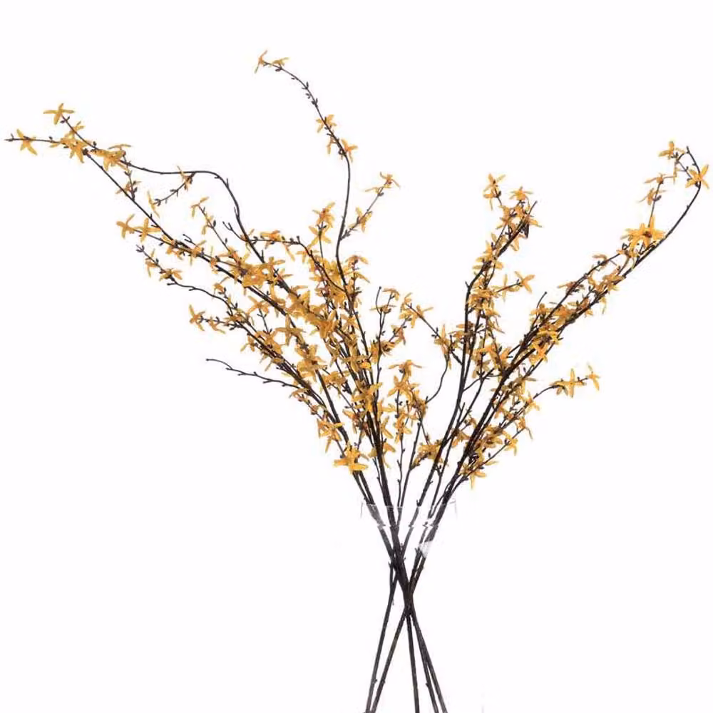 Lemon Pavilion Forsythia Branch Artificial Plant, Yellow, W: 35 cm, H: 108 cm – 2