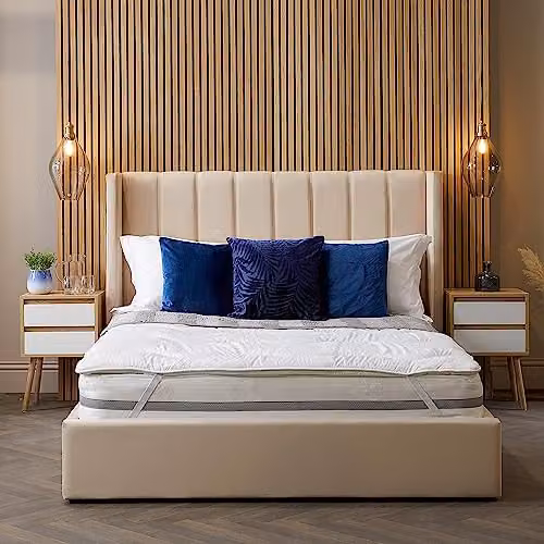 Snuggledown White Temperature Regulating and Breathable Hollow Fibre Mattress Topper, W/D/H: 90 x 190 cm – 2