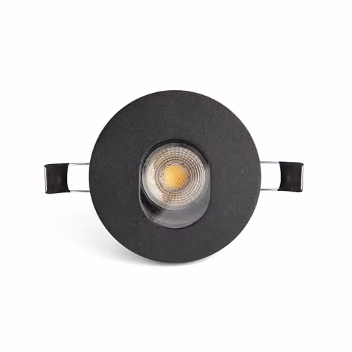 Netlighting Niva Round Adjustable Recessed Outdoor Downlight in Black with GU10 LED IP65 Rating – 1