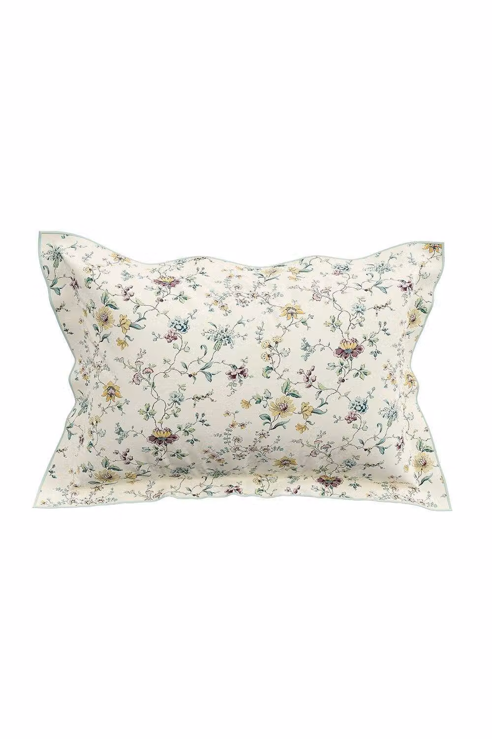 V & A Flora Cotton Percale Duvet Cover and Pillowcase Set in Blue Multicolour, W: 180 cm, H: 200 cm – 2