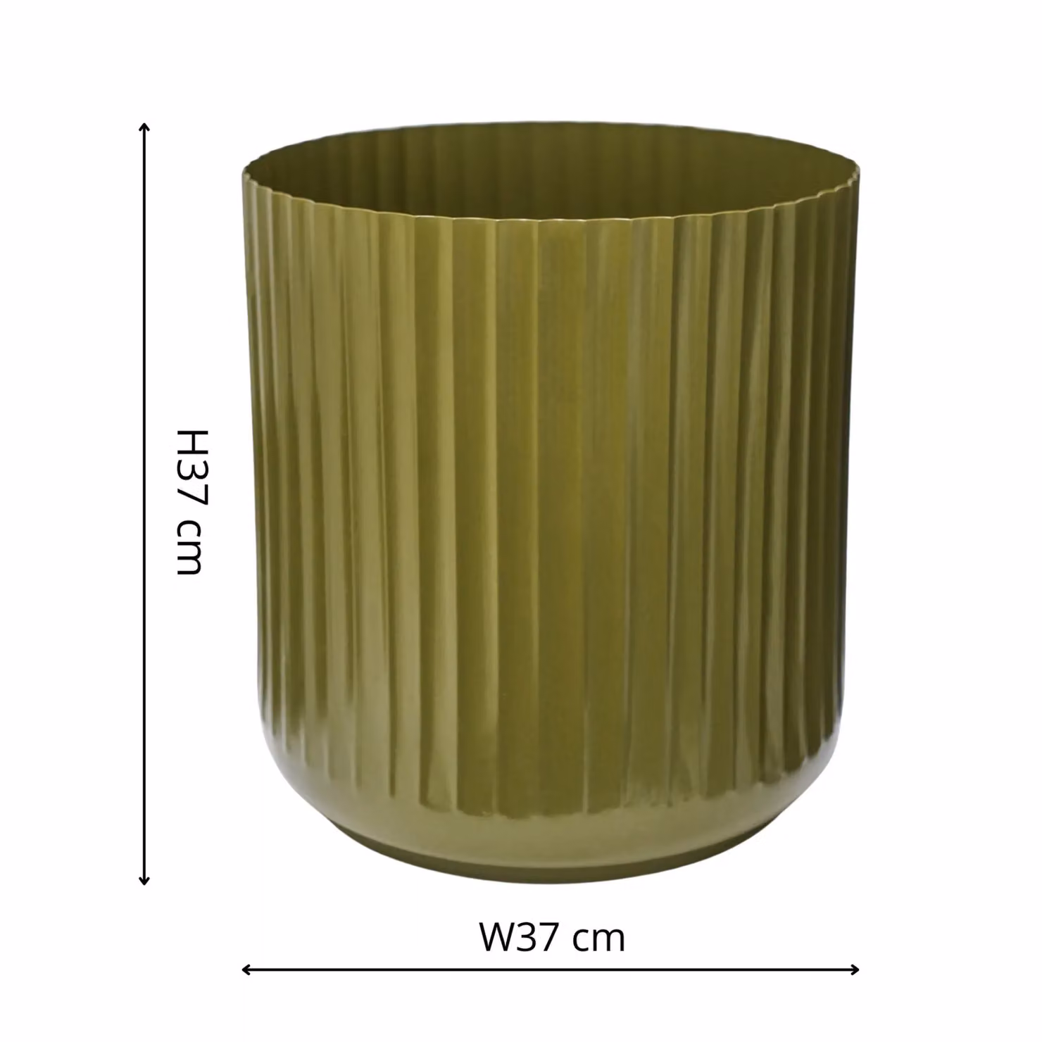 Ivyline Hudson Green Corrugated Steel Planter Tub, Set of Two, H37 x W37 x D37 cm – 3