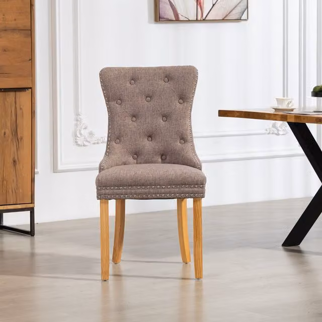 Artemis Home Rezzato Fabric Dining Chairs, Set of 2, Brown
