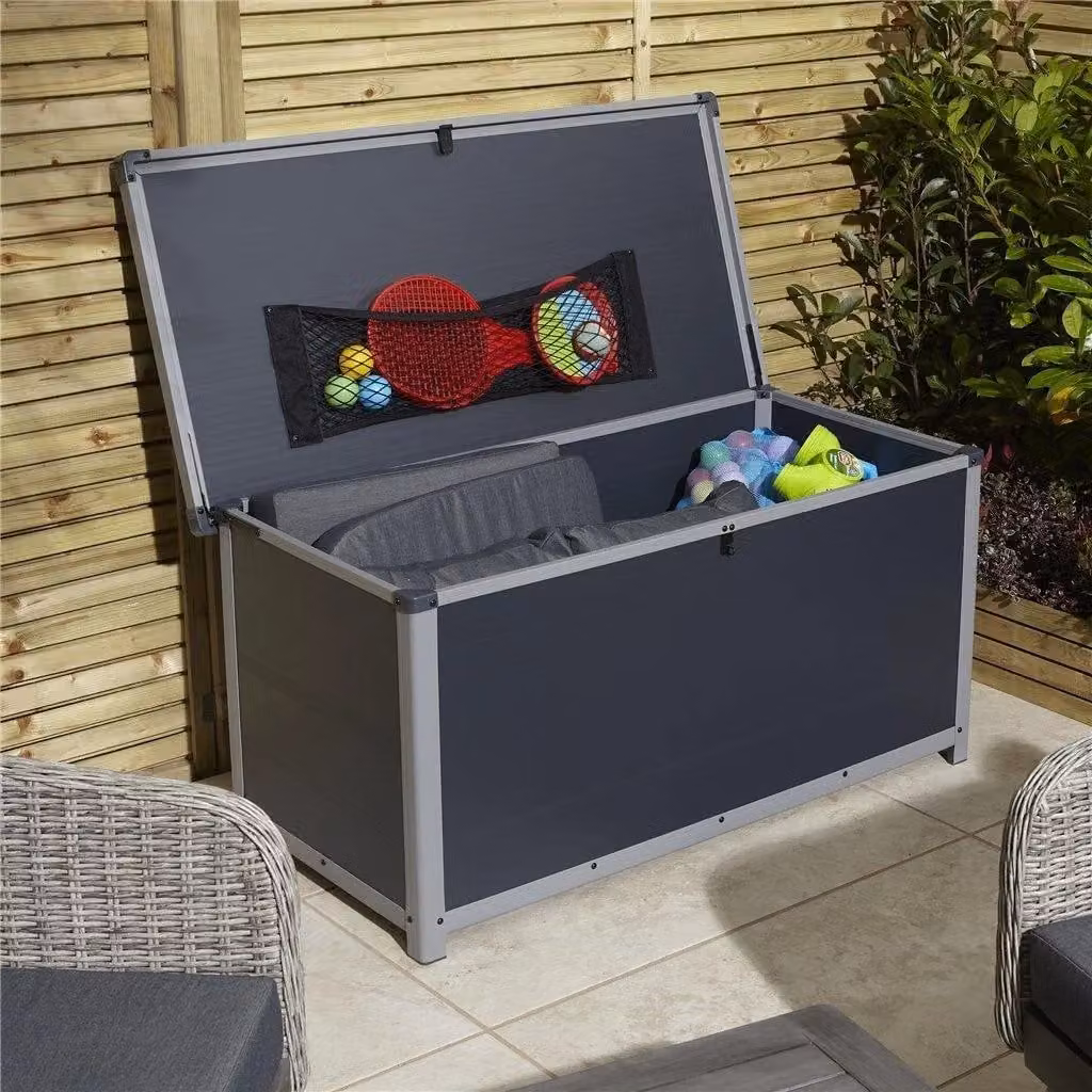 Cheshire Plastic Cushion Box in Dark Grey, W/D/H: 125 x 62 x 125 cm – 3