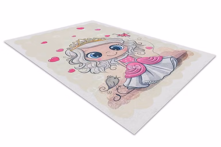 RugsX Bambino Kids Motif Rug in Yellow and Multicolour, W: 160 cm, D: 220 cm