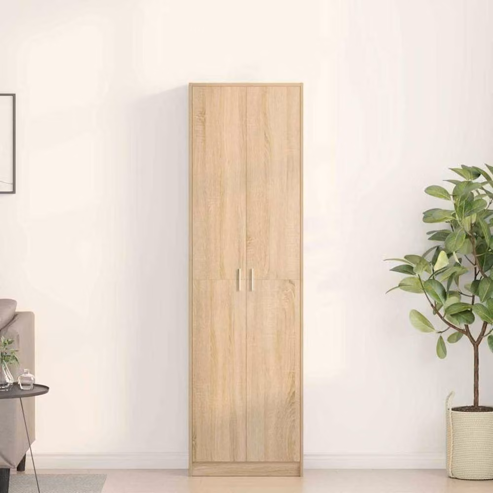 Berkfield Home Sonoma Oak Wardrobe in Beige, W/D/H: 55 x 25 x 189 cm – 2