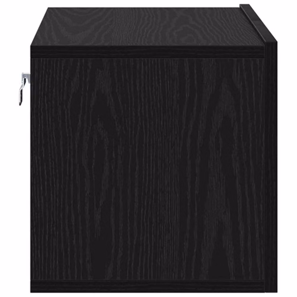 Berkfield Home Black Oak Wall Mounted TV Cabinet Set – 5