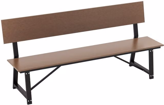 Costway 4-Person Outdoor Garden Bench with HDPE Backrest in Brown, 183 cm