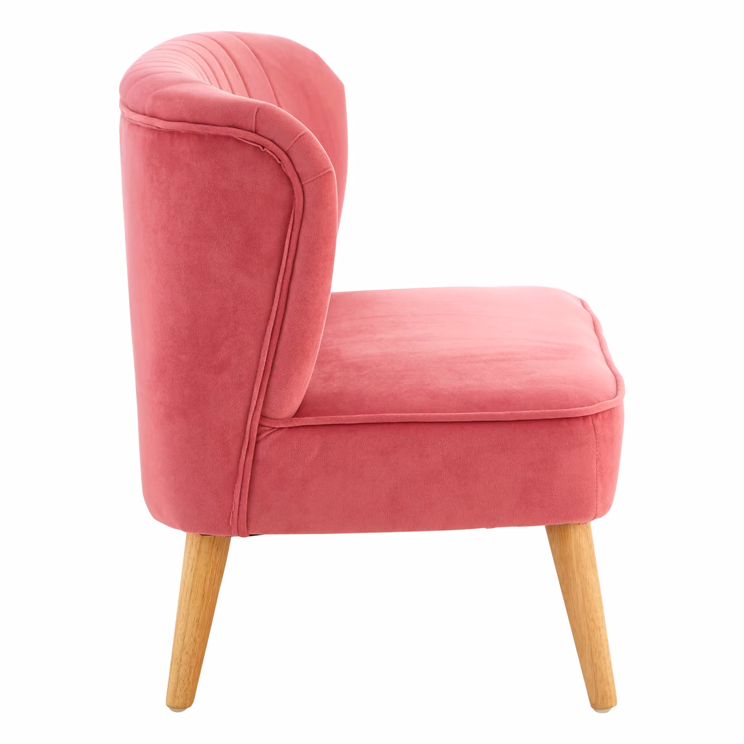 Premier Kids Orsina 2 Seat Pink Velvet Upholstered Kids Sofa with Matching Ottoman – 3