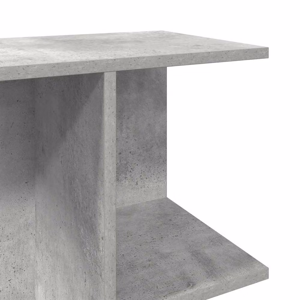 Berkfield Home Bedside Table in Concrete Grey, W: 46.5 cm, D: 29 cm, H: 61 cm – 4
