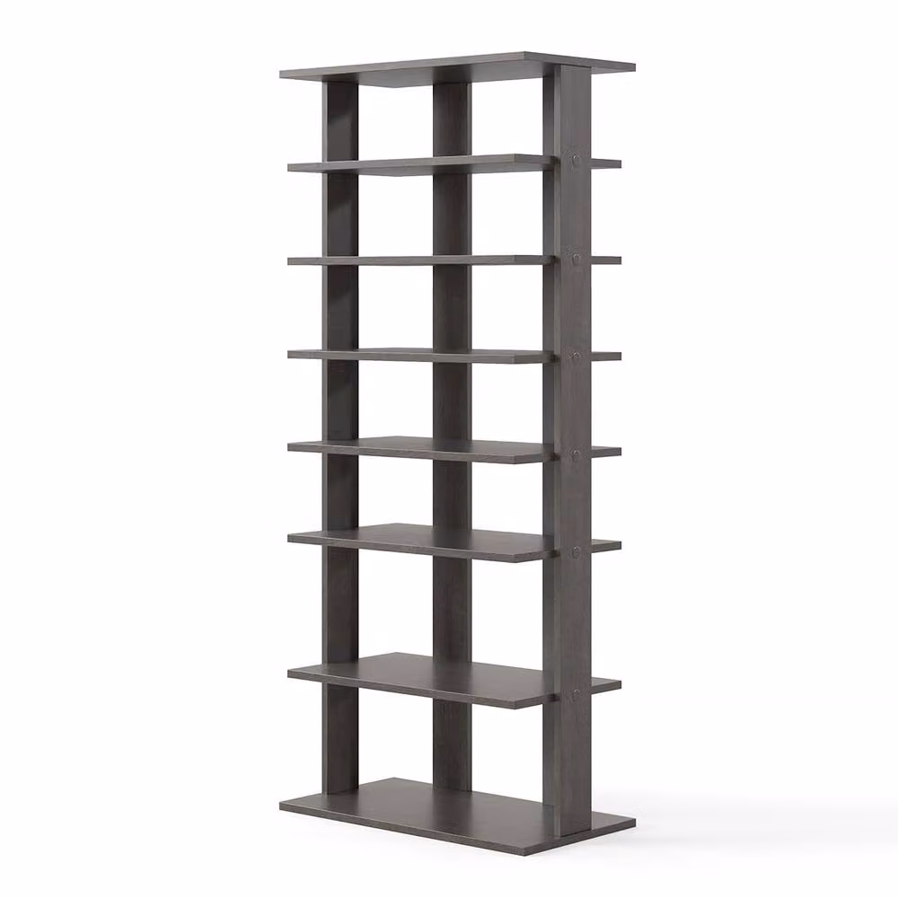 Costway 7-tier Double Shoe Storage Tower Organiser Unit in Grey – 2