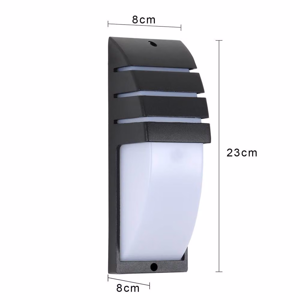 Pheashine Modern LED Outdoor Wall Light, Black, 12W, IP44, Cool White, 22.5 cm – 2