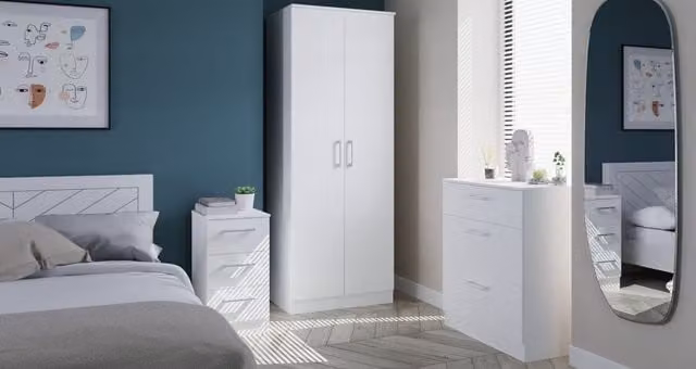 Swift Devon 3 Piece Bedroom Set in White Matt – 1