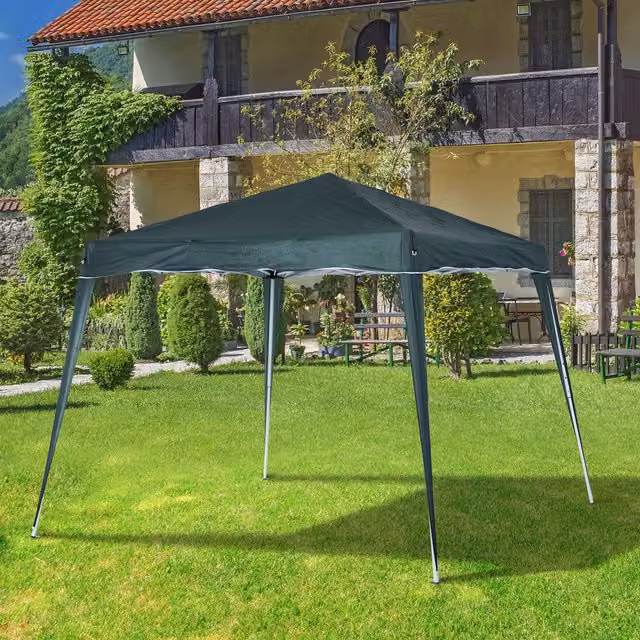 Outsunny Pop up Garden Tent, Green, W/D/H: 240 x 240 x 240 cm