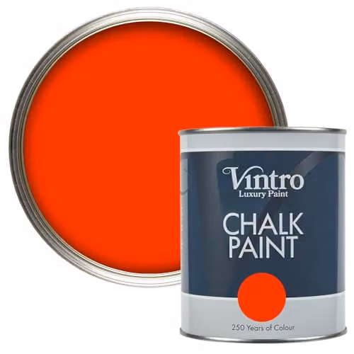 Vintro Racing Red Chalk Paint for Furniture, Walls and Woodwork, 1 l