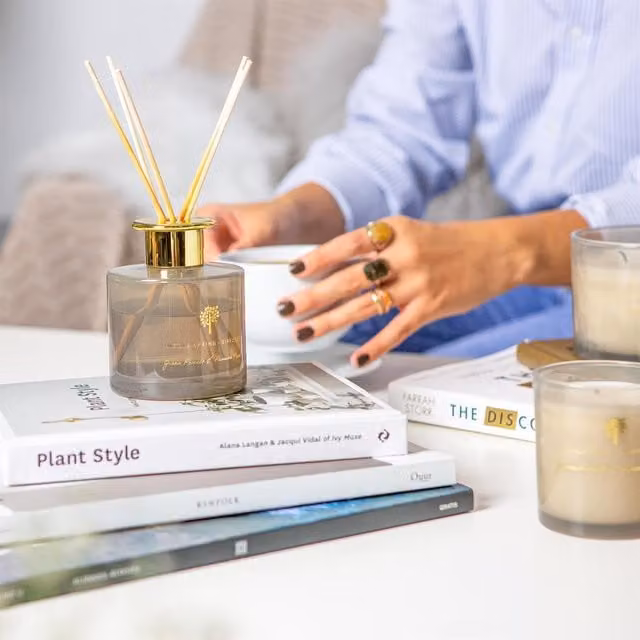 Nicola Spring Mediterranean 200ml Reed Diffuser in Grey with Fruity, Floral and Woody Notes