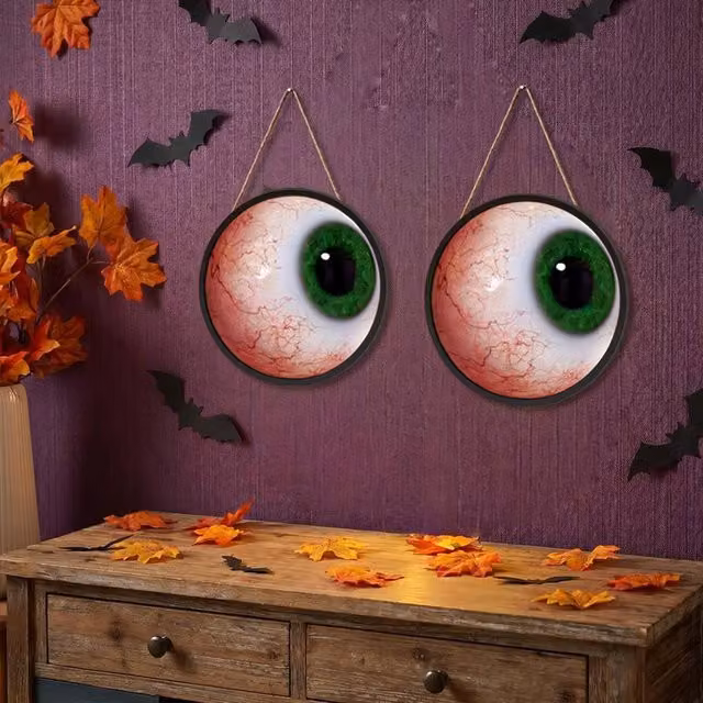 Quipulse Style 5 LED Glowing Eyeball Hanging Ornaments in Multicolour for Halloween Decor – 1
