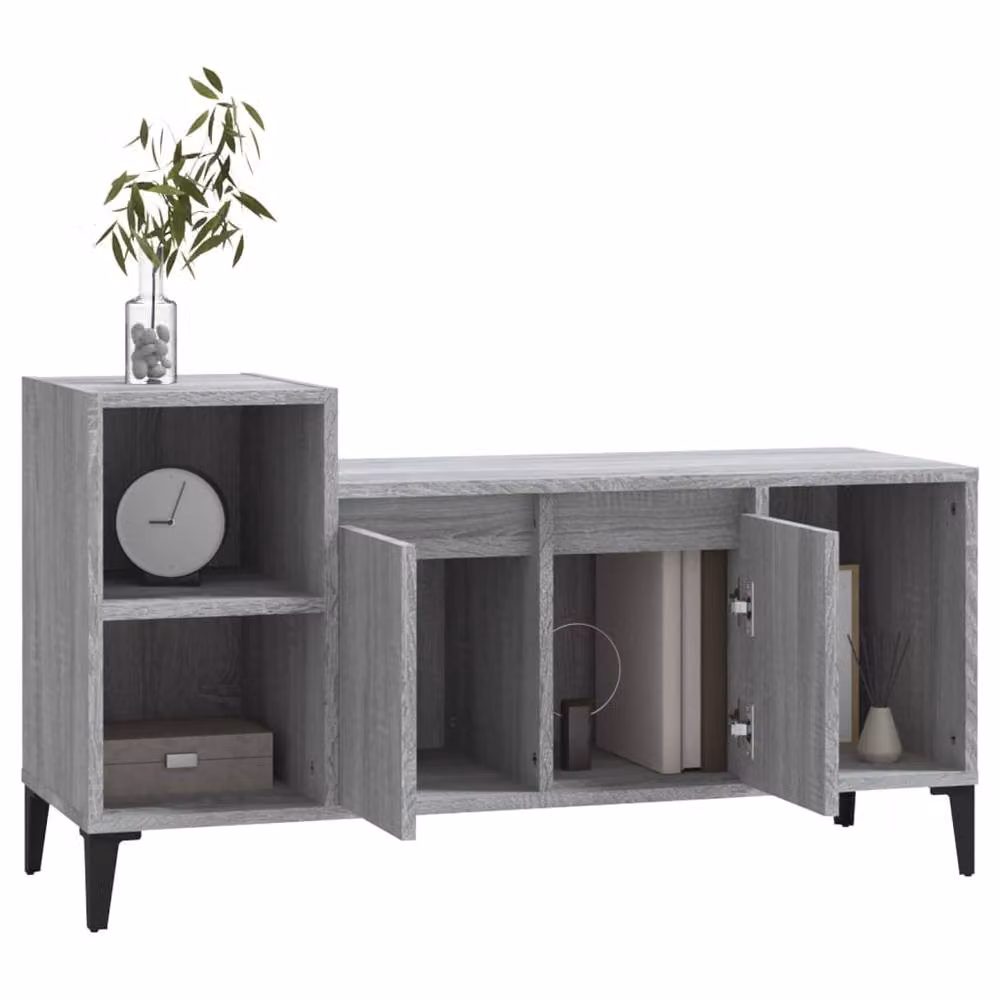 Berkfield Home Modern Grey Sonoma TV Cabinet W/D/H: 100 x 35 x 55 cm – 3