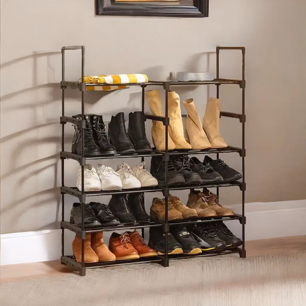 Rafaelo Mobilia 10 Tier Shoe Rack with Adjustable Shelves in Black – 2