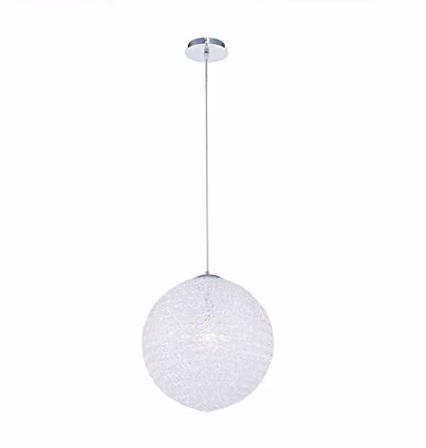 Netlighting Fusion Globe Sphere Ceiling Pendant, Silver and Chrome, Diameter: 40 cm