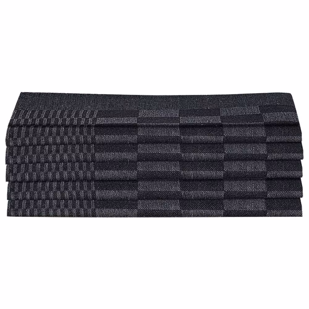 Berkfield Home 10 Piece Cotton Towel Set in Black and Grey – 5