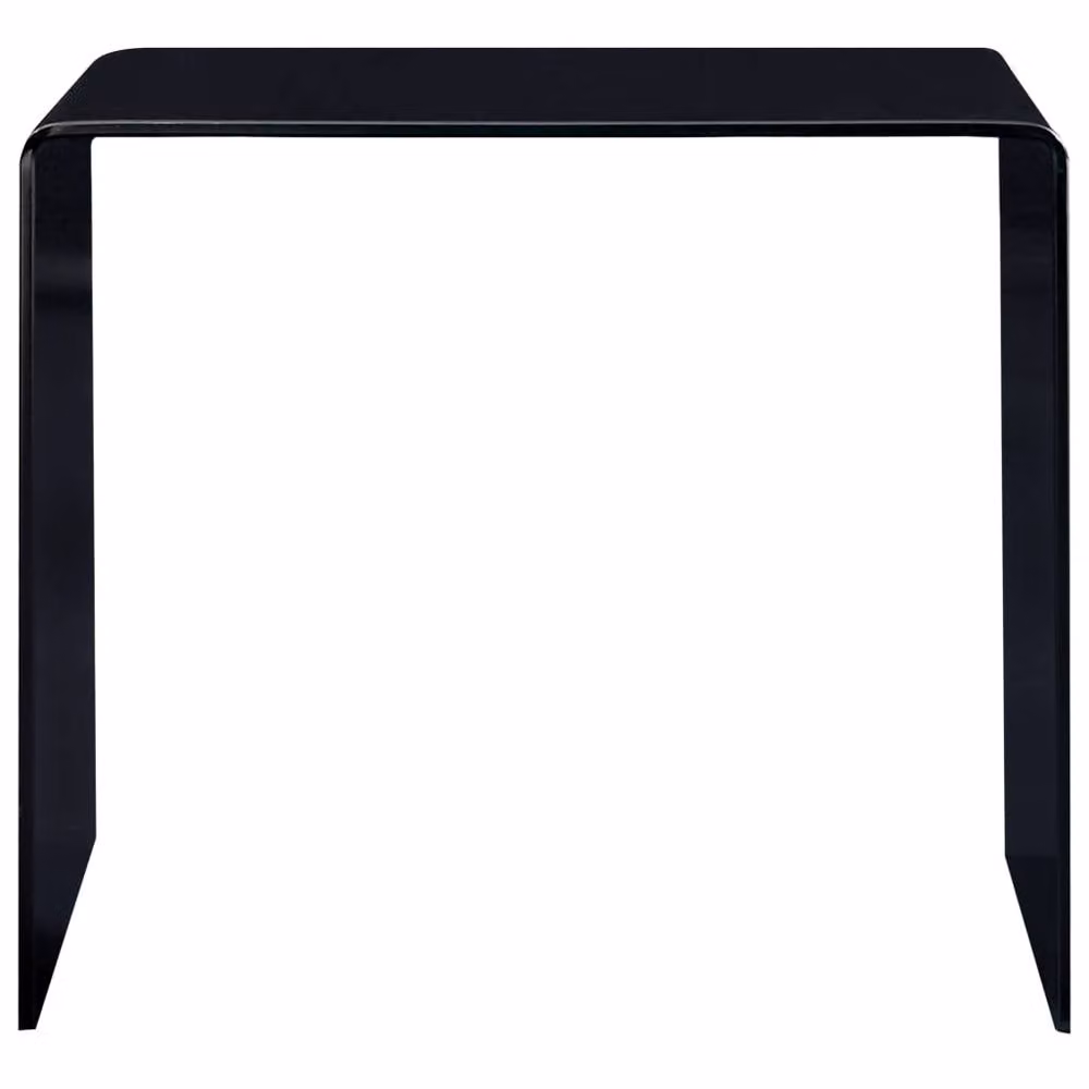 Berkfield Home Black Square Tempered Glass Coffee Table W/D/H: 50 x 50 x 45 cm – 2